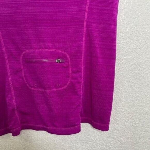 Athleta Womens Size S Purple Basic Short Sleeve Half Zip Activewear Workout Top - Picture 12 of 16